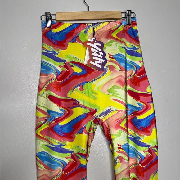 Yitty Cuz I Love You Shaping High Waist Leggings Pride Marble Print Large NWT - Picture 3 of 6